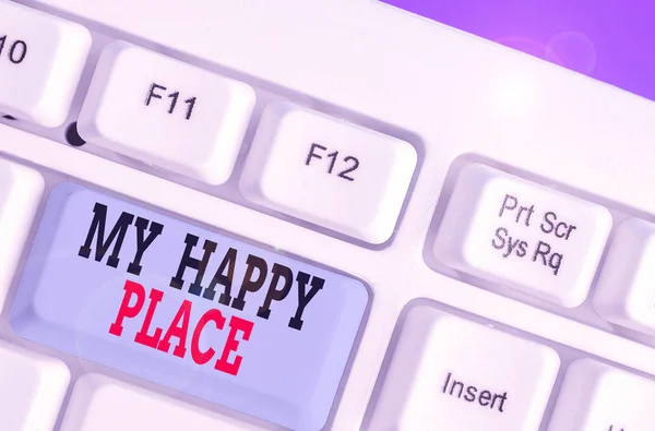 Handwriting text My Happy Place. Concept meaning Space where you feel comfortable happy relaxed inspired.