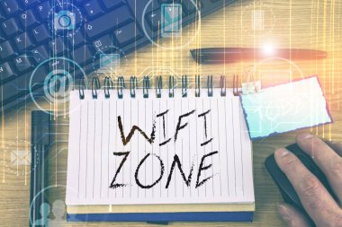 Handwriting text Wifi Zone. Concept meaning provide wireless highspeed Internet and network connections.
