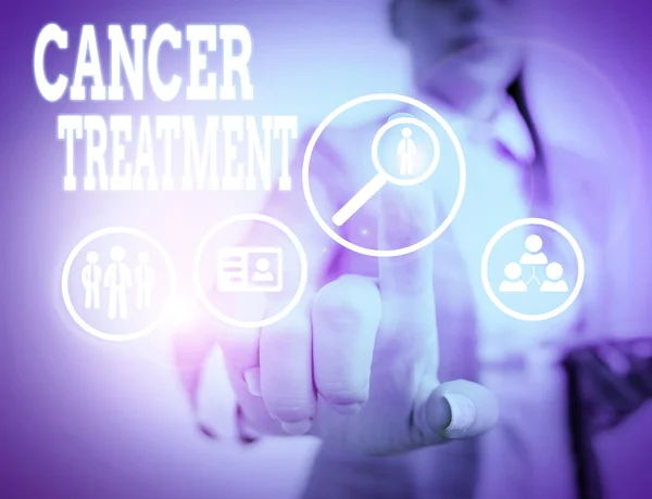 Word writing text Cancer Treatment. Business concept for The analysisagement of medical care given to a cancer patient. — Stock Photo, Image