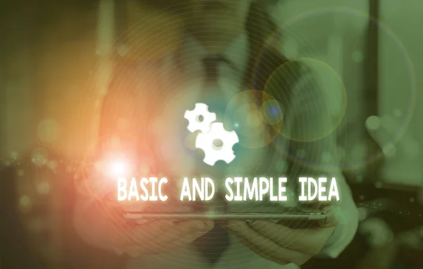 Testo di scrittura di parole Idea di base e semplice. Concetto di business per immagini mentali semplici o suggerimenti una percezione comune . — Foto Stock