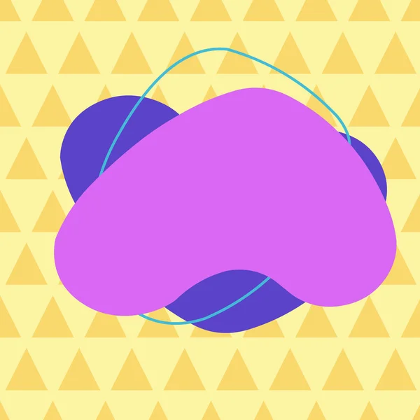 Aszimmetrikus egyenlőtlen alakú forma formátuma színes tárgy. Nem szimmetrikus egyenetlen minta vázlat sokszínű kialakítás. Az absztrakt festészet illusztrációja — Stock Vector