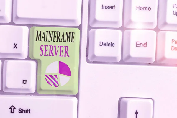 Text sign showing Mainframe Server. Conceptual photo designed for processing large amounts of information.