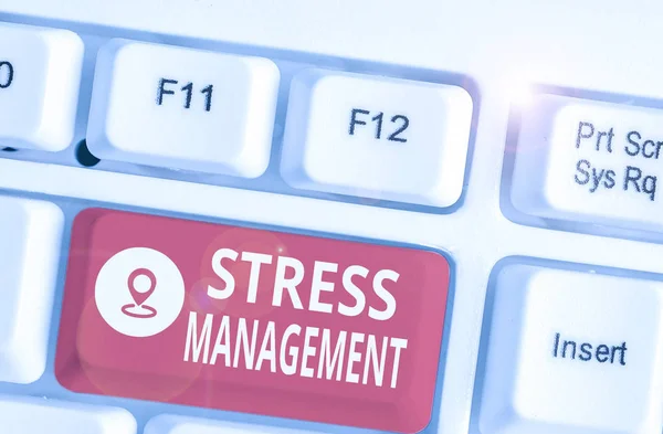 Word writing text Stress Management. Business concept for learning ways of behaving and thinking that reduce stress.