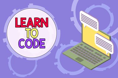 Kodlamayı Öğren 'i gösteren kavramsal el yazısı. İş fotoğrafı metni Yazılım yazmayı öğren Bir Bilgisayar Programcısı Kodlayıcı Dizüstü Bilgisayarı ol Bilgi interneti kablosuz.