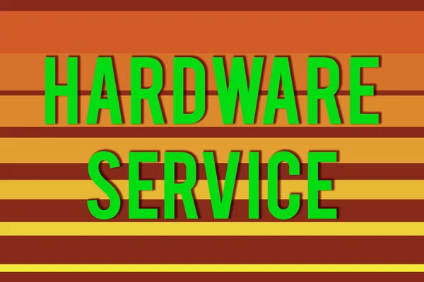 Handwriting text Hardware Service. Concept meaning act of supporting and maintaining computer hardware Seamless horizontal lines background drawing lines. Simple wallpaper banner. — Stockfoto