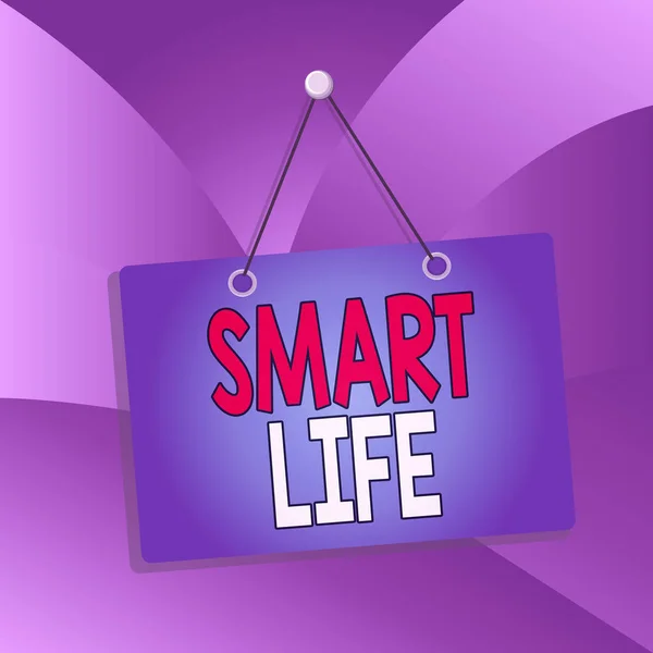Rukopis Smart Life. Koncept znamená přístup konceptualizovaný z rámce prevence a životního stylu Barevná připomínka prázdná deska prázdné místo připojit obdélník pozadí. — Stock fotografie