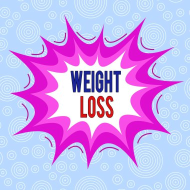 Kilo kaybettiğini gösteren kavramsal el yazısı. İş fotoğrafı, bir gösterinin ya da hayvanların vücut ağırlığının daha az asimetrik şekilli şekilli nesne çoklu renk tasarımına dönüştüğü gerçeğine mesaj atıyor..