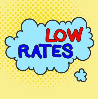 Kelime yazma metni Düşük Oranlar. Bir ögenin ya da servisin maliyeti için iş konsepti genellikle en düşük fiyatıyla asimetrik biçimsiz şekil şekli nesnenin çok renkli tasarımı.