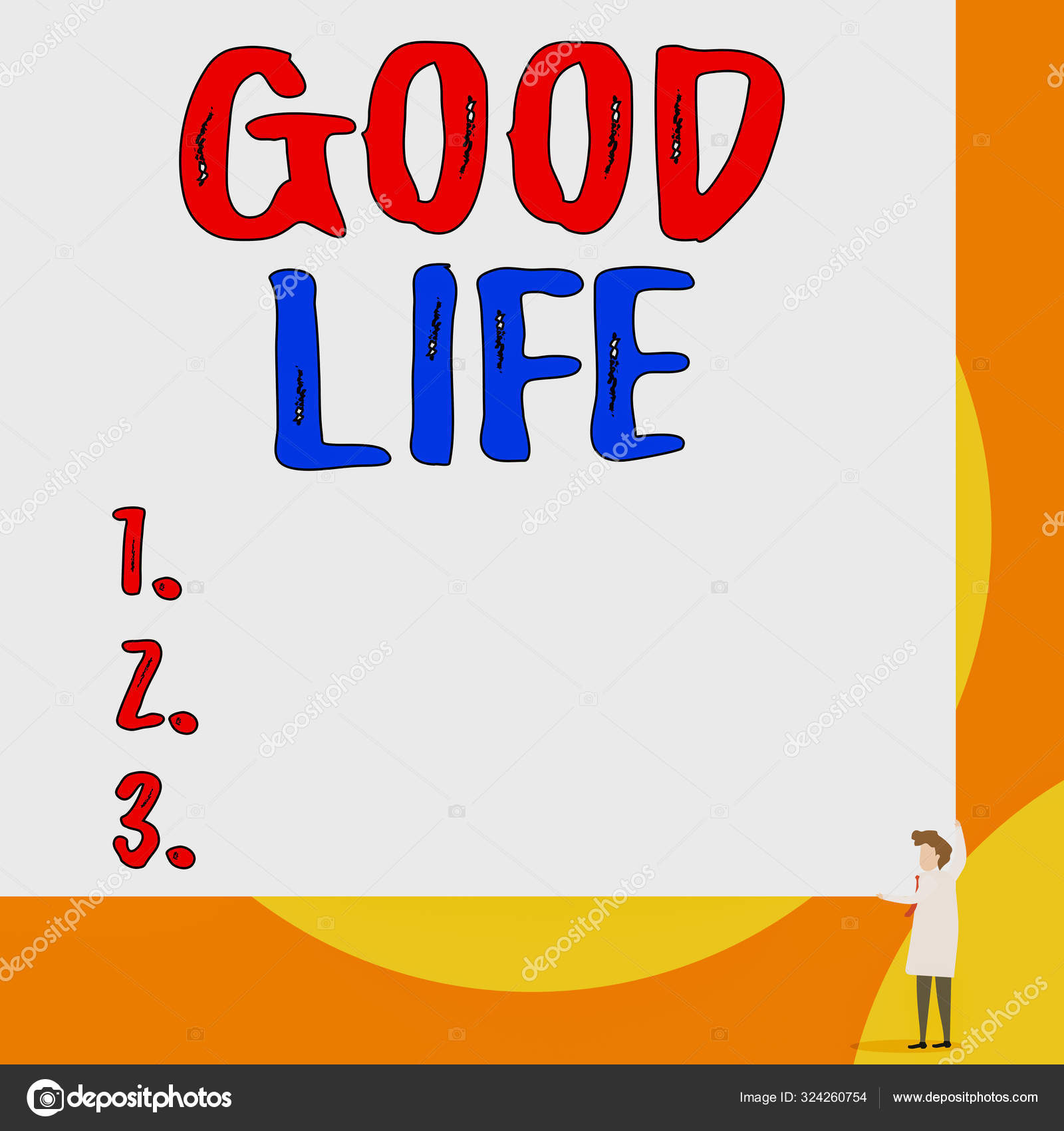 Writing displaying text Good Life. Concept meaning living in