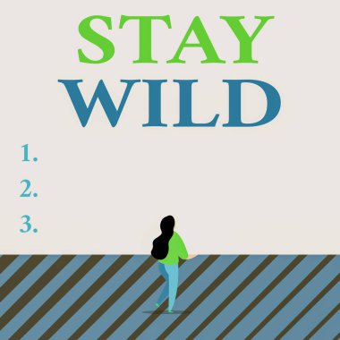 Vahşi Kalın 'ı gösteren bir not yazıyorum. İş fotoğrafçılığı sen olmaya devam et ve ne yapıyorsan onu yap. Değişmek isteme. Uzun saçlı kadın..