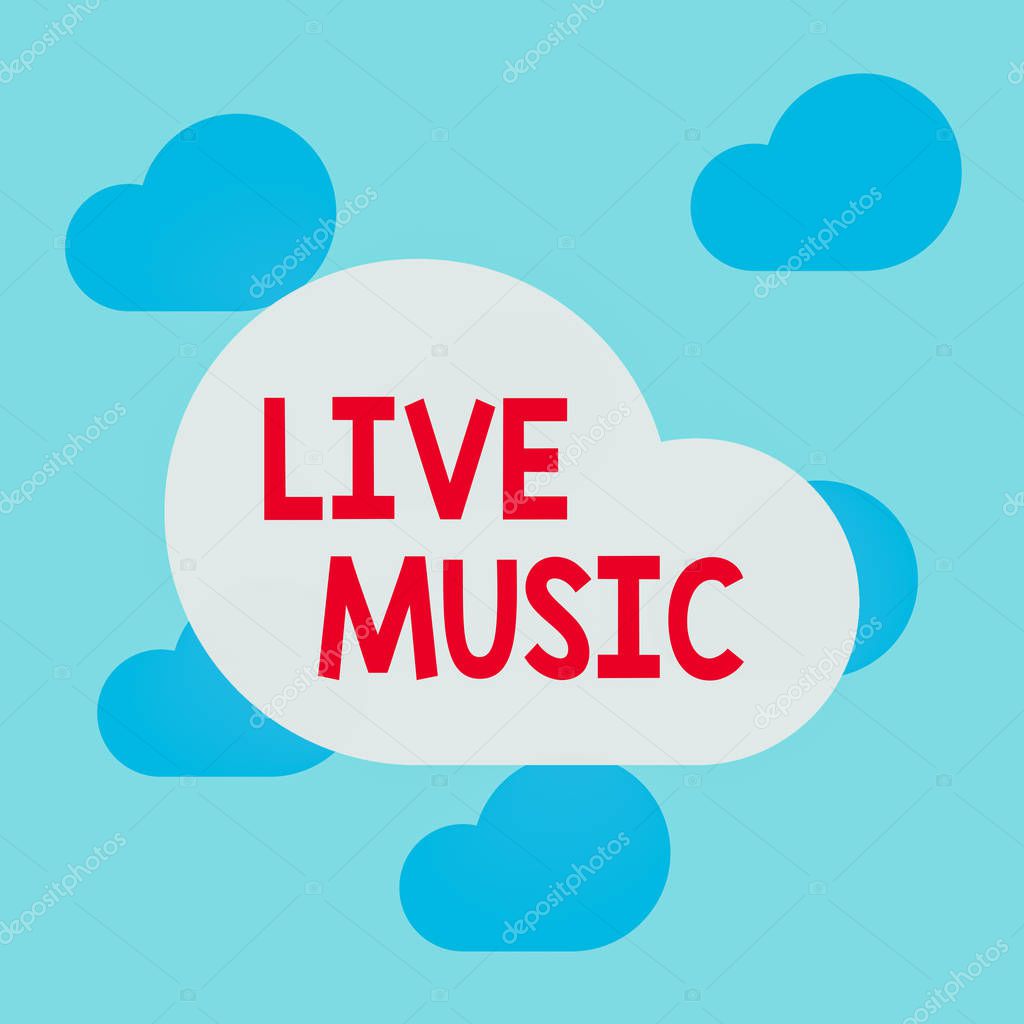 Text sign showing Live Music. Conceptual photo perforanalysisce given by one or more singers or instrumentalists Square rectangle paper sheet loaded with full creation of pattern theme.