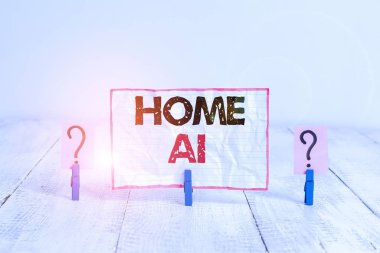Ev yapımı el yazısı Ai. Kavram, elektronik yazılar yığınını otomatikleştiren ve ahşap masaya raptiye takarak ufalanan kağıt levha anlamına gelir..