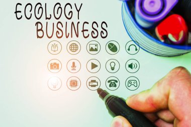 El yazısı ekoloji işi. Küresel ekoloji ve çevre koruma işi anlamına gelen kavram.
