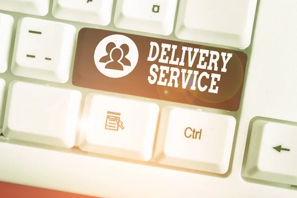 Handwriting text writing Delivery Service. Concept meaning the act of providing a delivery services to customers. — Stock Photo, Image