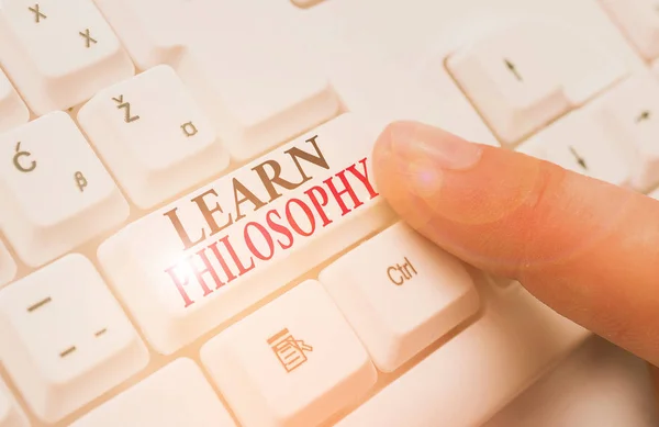 Word writing text Learn Philosophy. Business concept for learn to develop sound methods of research and analysis. — Stock Photo, Image