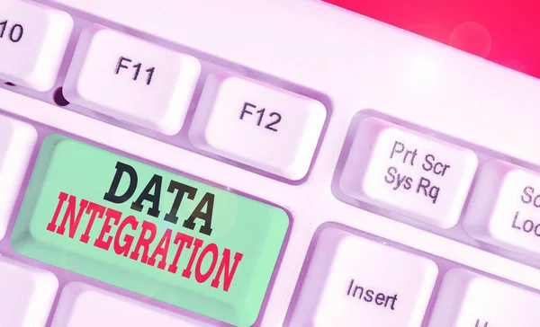 Word writing text Data Integration. Business concept for involves combining data residing in different sources. — ストック写真