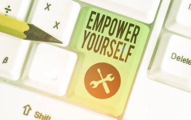 Conceptual hand writing showing Empower Yourself. Business photo showcasing giving you the power to take control of your own destiny.