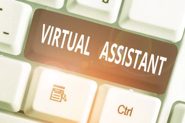 Pisanie tekstu Virtual Assistant. Koncepcja biznesowa służąca zademonstrowaniu, kto świadczy różne usługi dla przedsiębiorców. — Zdjęcie stockowe