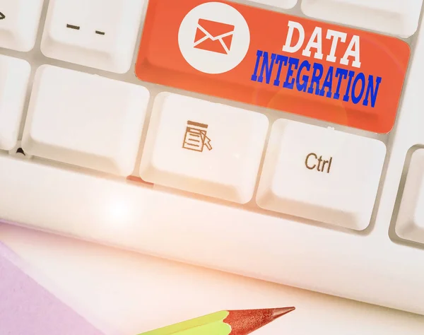 Word writing text Data Integration. Business concept for involves combining data residing in different sources. — ストック写真
