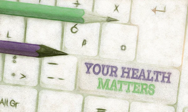 Εννοιολογική χέρι γραφή δείχνει σας ζητήματα υγείας. Επαγγελματίες φωτογραφία κείμενο σωματική ευεξία είναι σημαντικό να μείνετε σε φόρμα και υγιείς. — Φωτογραφία Αρχείου