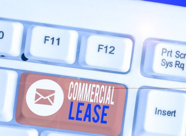 Writing note showing Commercial Lease. Business photo showcasing contract between a landlord and a business property tenants.