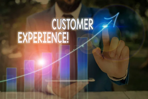 Text sign showing Customer Experience. Conceptual photo product of interaction between organization and buyer. — Stock Photo, Image