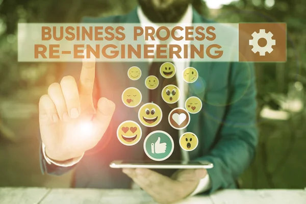 Написання тексту Бізнес-процес Re Engineering. Концепція бізнесу для аналізу та проектування робочих процесів . — стокове фото