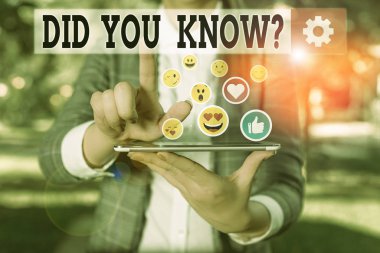 Kelime yazma metni Soru Bildin mi? İş konsepti, birine gerçeği ya da olayı bilip bilmediğini sorduğunuzda.