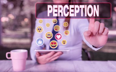 Algılama belirtileri var. Kavramsal fotoğraf bireyleri duyusal izlenimlerini düzenler ve yorumlarlar.