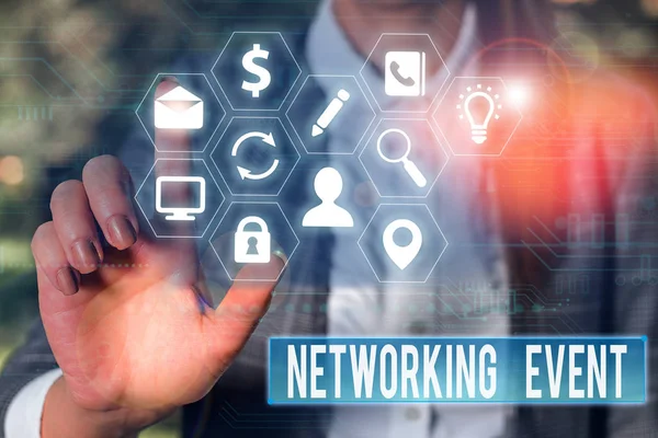 Konceptuell handstil som visar Networking Event. Företagsfoto visa upp Utveckla och använda kontakter som gjorts i företag för ändamål. — Stockfoto