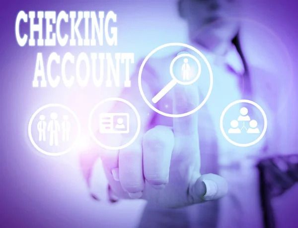 Woord schrijven tekst Checking Account. Zakelijk concept voor bankrekening waarmee u gemakkelijk toegang tot uw geld. — Stockfoto