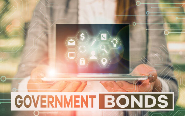 Письмо с указанием государственных облигаций. Деловое фото, демонстрирующее долговую безопасность, выпущенную правительством для поддержки расходов
.