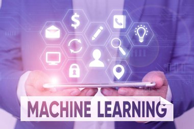 Kelime Yazma Makinesi Öğrenme. Algoritmalar ve istatistiksel modeller üzerine bilimsel çalışma konsepti.