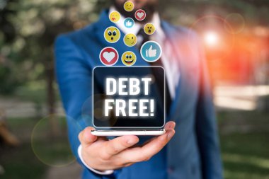 Borçsuz el yazısı metni. Kavram anlamı, herhangi bir şahıs veya şirkete para sahibi olmak değildir..