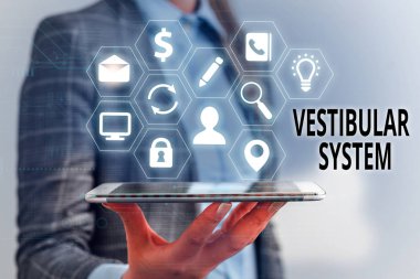 El yazısı metin Vestibular Sistemi. Kavram anlamı denge duygusuna öncü katkı sağlar.
