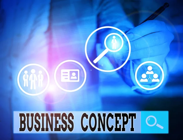 Schrijfbriefje met Business Concept. Zakelijke foto presentatie benadering van marketing of het leveren van een bestaand product. — Stockfoto
