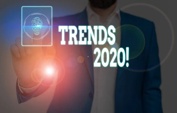 Konzeptionelle Handschrift, die Trends 2020 zeigt. Geschäftstexte allgemeine Richtung, in die sich etwas entwickelt oder verändert. — Stockfoto