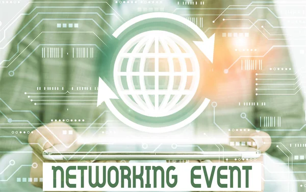 Word writing text Networking Event. Business concept for Developing and using contacts made in business for purposes.