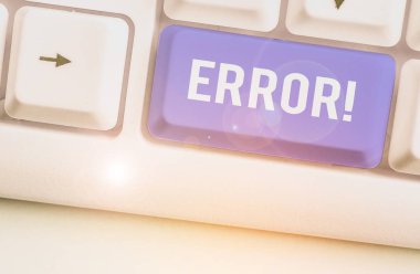 Kelime yazma metni Hatası. Davranış yargısı veya programında yanlış olma durumu veya durumu için iş kavramı.