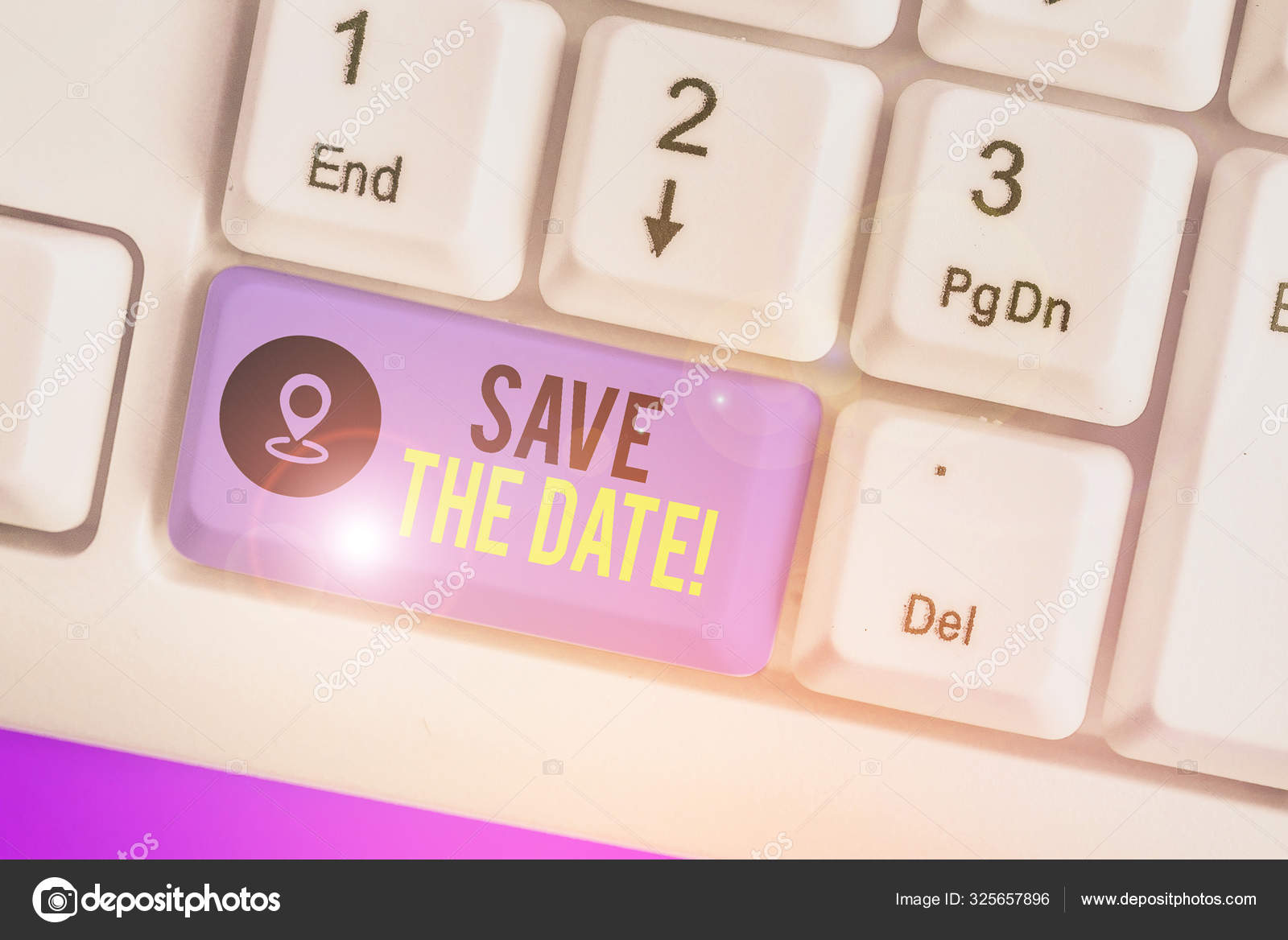  criture  manuscrite de texte Enregistrer la date  Concept 