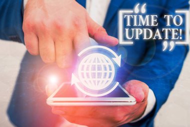 El yazısı metin Zaman Güncelleştirme. Kavram bu doğru zaman bir şey daha modern yeni yapmak anlamına gelir.