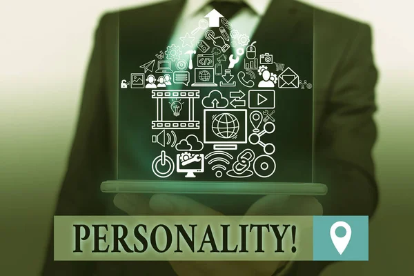 Handwriting text Personality. Concept meaning combination characteristics that form individuals character. — Stock Photo, Image