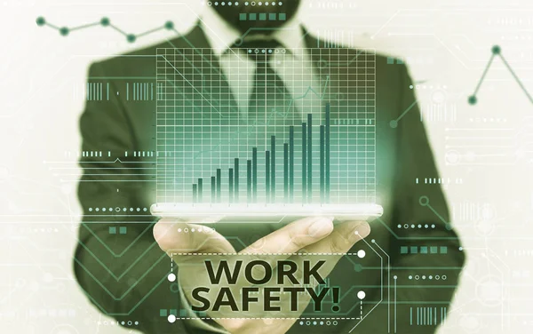 Handwriting text Work Safety. Concept meaning policies and procedures in place to ensure health of employees. — Stock Photo, Image