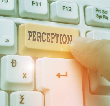 Kavramsal el yazısı algıyı gösteriyor. İş fotoğrafçılığı yapan bireyler duyusal izlenimlerini düzenler ve yorumlarlar..