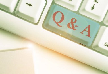 Writing note showing Q And A. Business photo showcasing in which demonstrating asks questions and another one answers them.