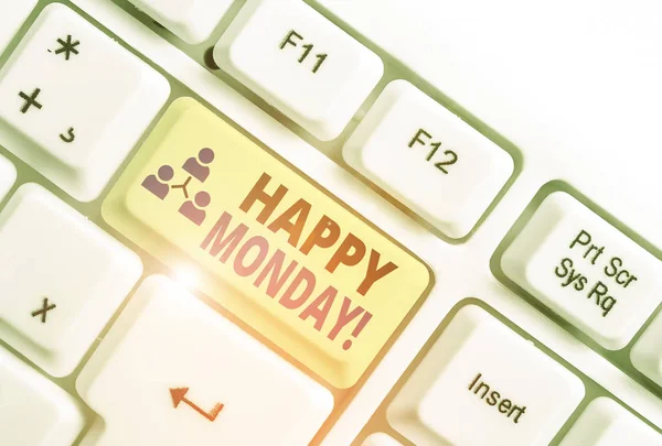 Word writing text Happy Monday. Business concept for telling that demonstrating order to wish him great new week. — Stock Photo, Image