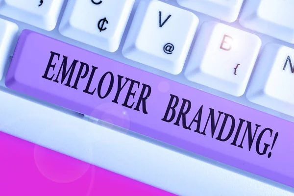 Handwriting text Employer Branding. Concept meaning promoting company employer choice to desired target group.