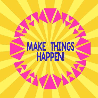 Bir şeyler Olsun 'u gösteren not yazıyorum. Bunu başarmak için çok sıkı çalışmanız gerekecek. Asimetrik düzensiz şekilli nesne çok renkli tasarımı.