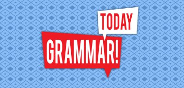 Gramer dersini gösteren bir not yazıyorum. Tüm sistem yapı dili sözdizimi ve morfolojisini gösteren iş fotoğrafı Sonsuz Geometrik Mavi Rhombus Deseni Eşleştirme Arkaplanı.