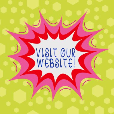 Web sitemizi ziyaret eden kavramsal el yazısı. Web sitesine gelen ve asimetrik düzensiz şekilli nesne çoklu renk tasarımına göz atan iş fotoğrafı ziyaretçisi.